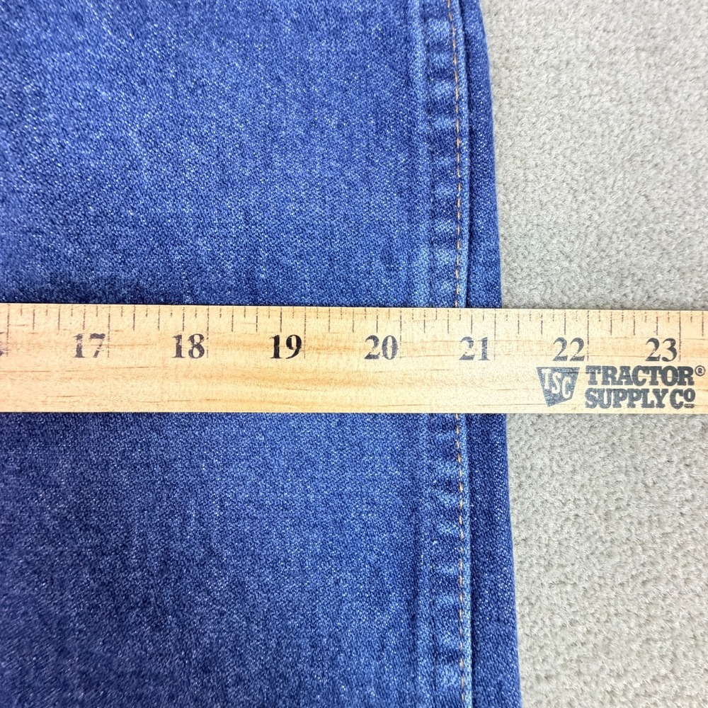 Wrangler Jeans Mens Sz 38x34 Blue Denim (Actual Sz 37X32) Thrashed Bootcut - Picture 6 of 11
